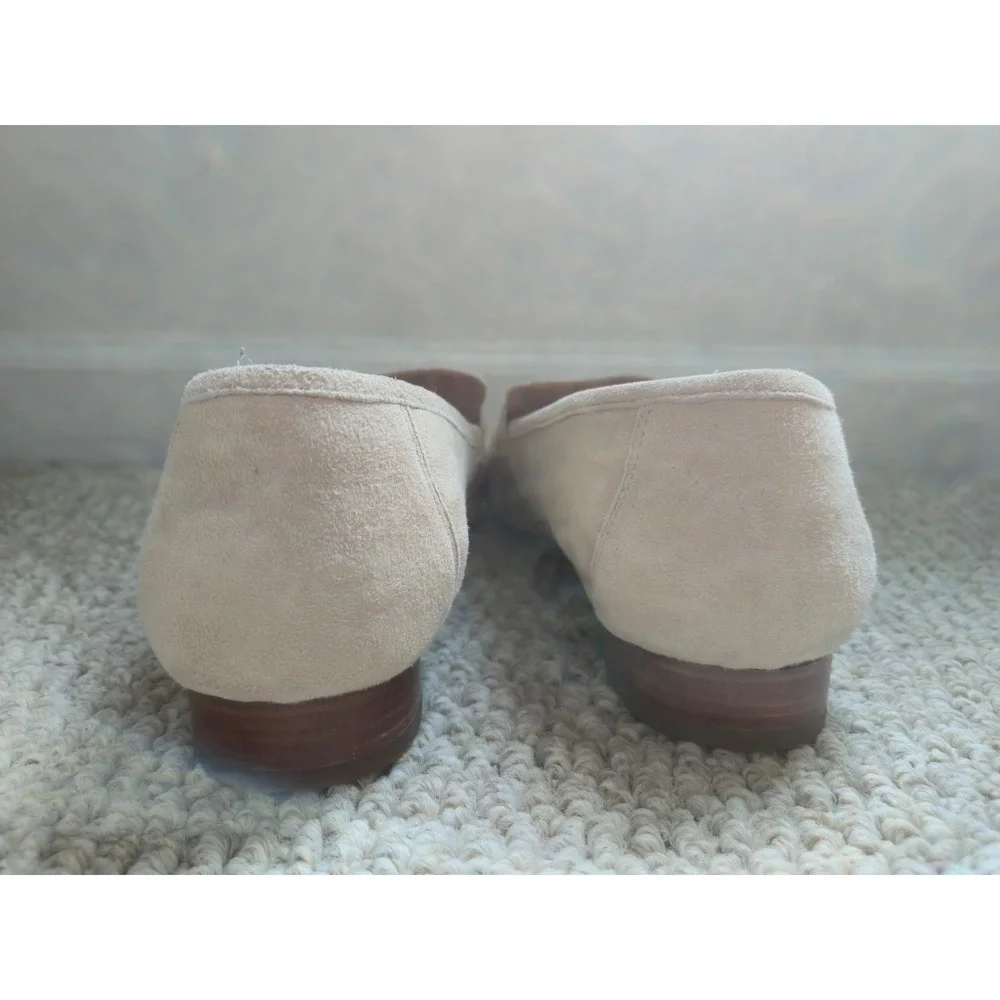 Quince Womens Italian Suede Penny Loafers Almond Tan Flats Size 7.5 EUC